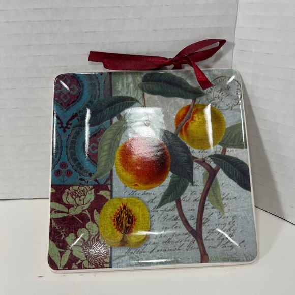 Manual Susanne Nicoll Vintage Orchard Pears Apple Grapes Peaches Plate Set‎ (4) - Picture 10 of 11